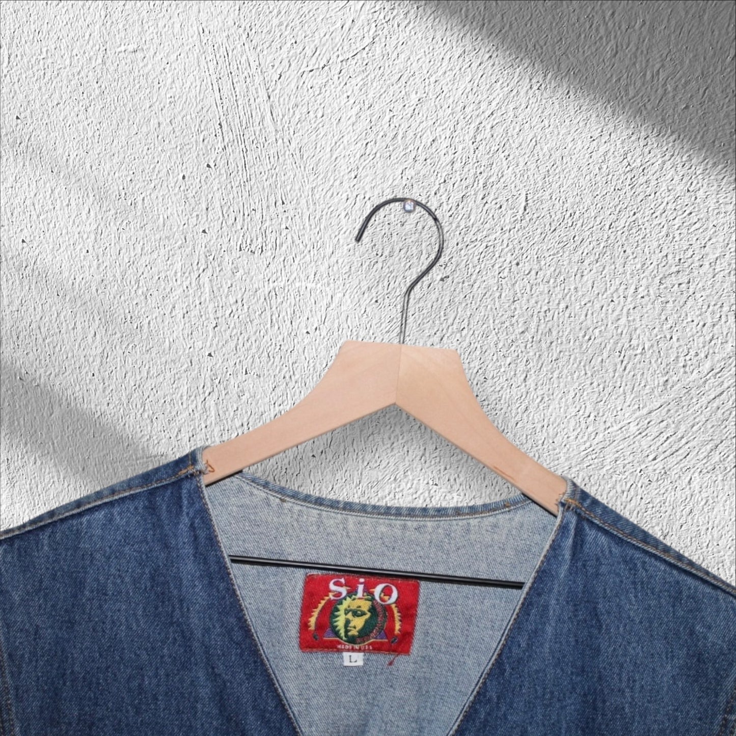 Sio Denim Dress Vintage with Big Pocket Leather Strap