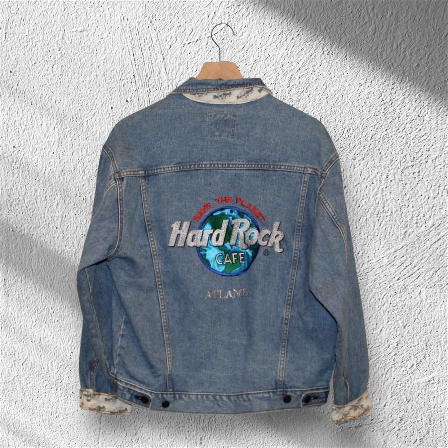 Vintage Hard Rock Cafe Atlanta Denim Jean Jacket Medium