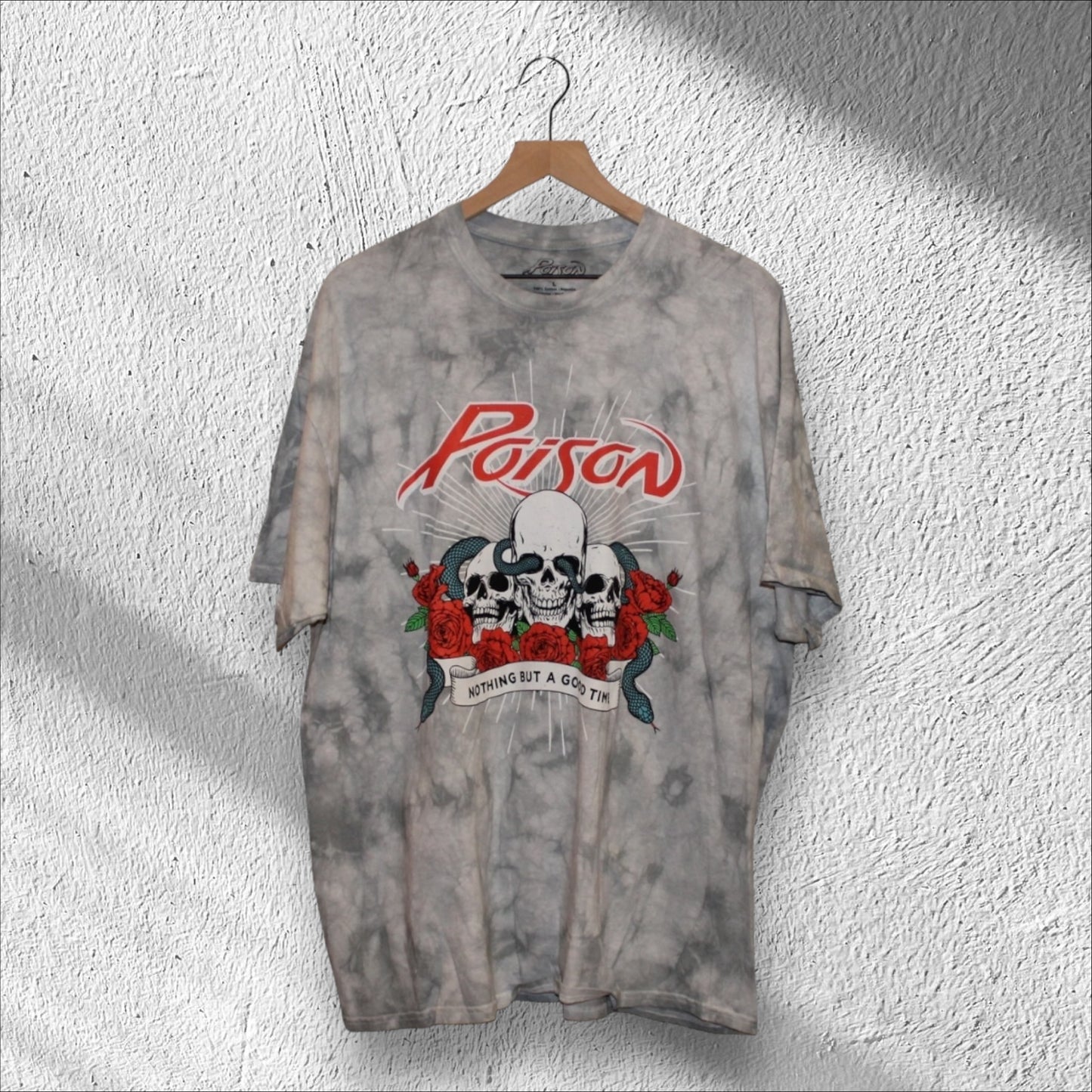 Poison Acid Wash Nothing But A Good Time Shirt XL