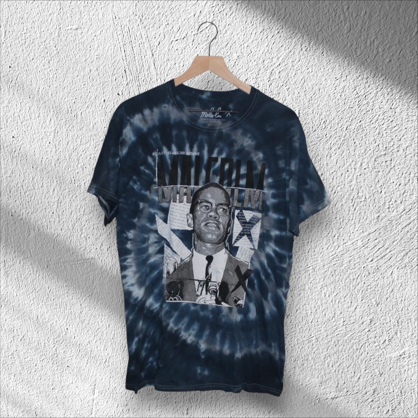 Malcolm X By Any Means Necessary Tie Dye Shirt Large