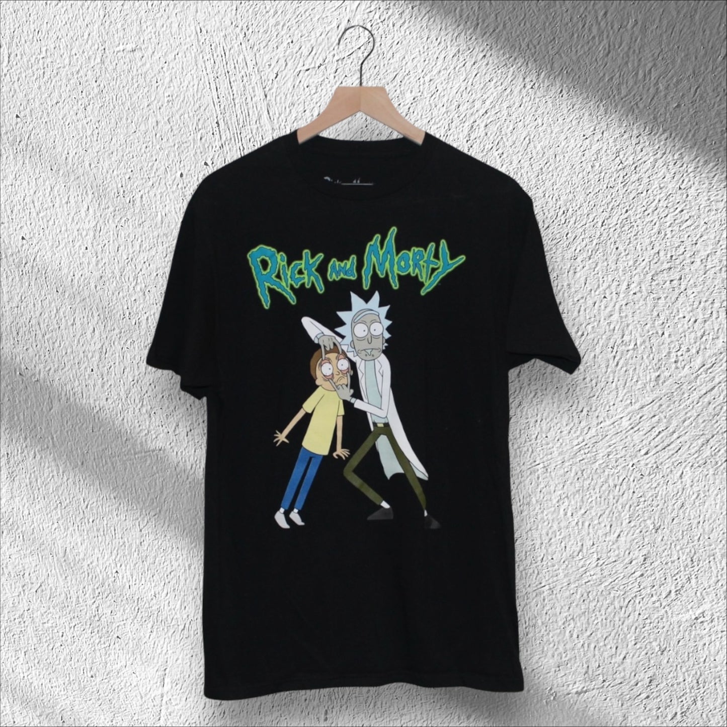 Rick & Morty Rick Holding Morty Eyes Open Shirt Large
