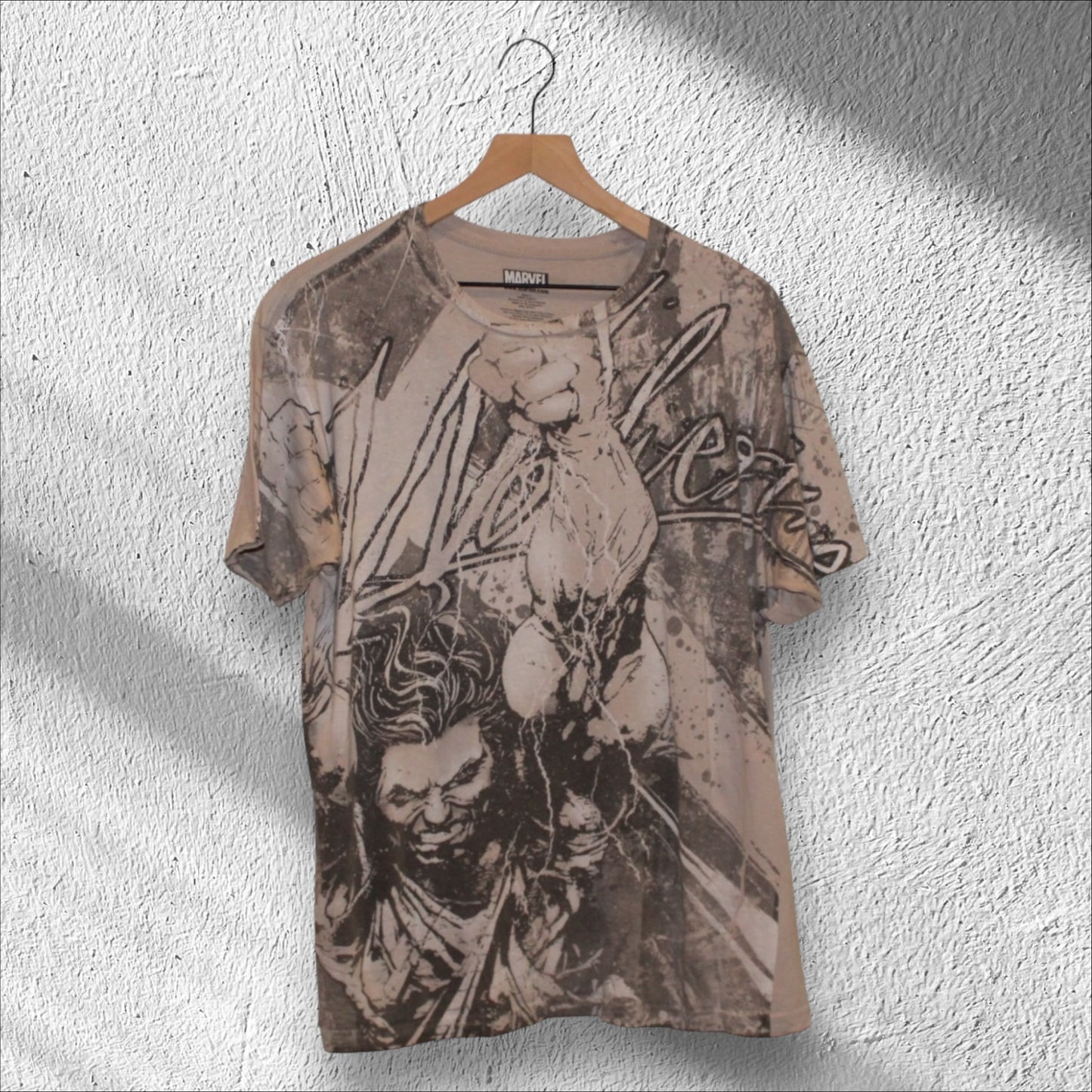 Wolverine Marvel Comics All Over Print Graphic Shirt Large