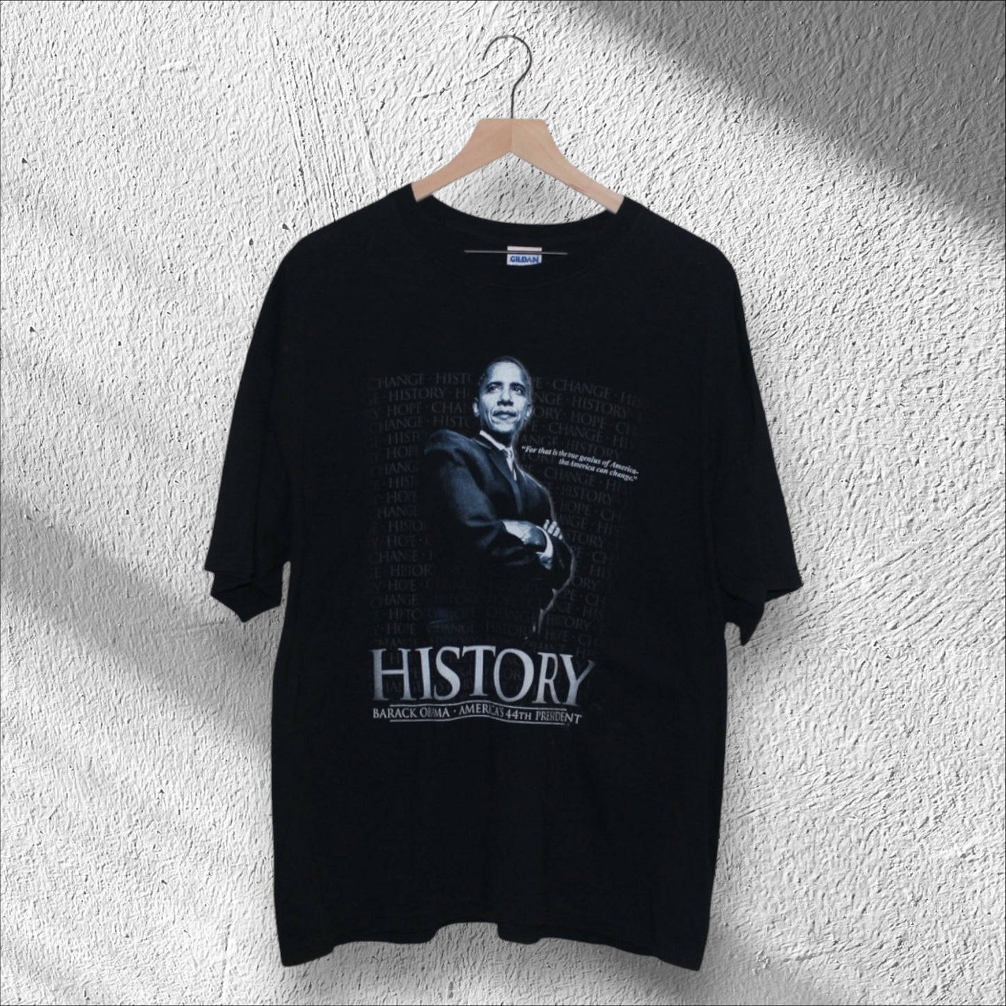 Vintage 2008 Barack Obama 44th President History Shirt XL