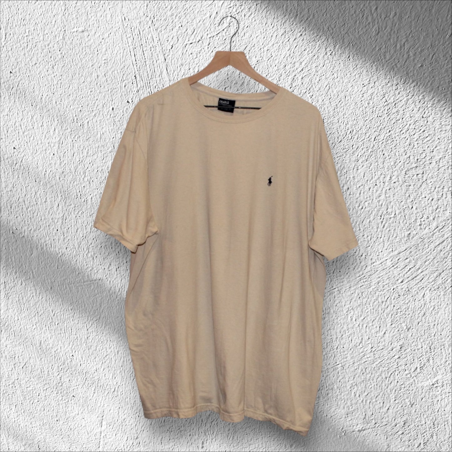 Polo Ralph Lauren Vintage Tan Cream T Shirt 2XL