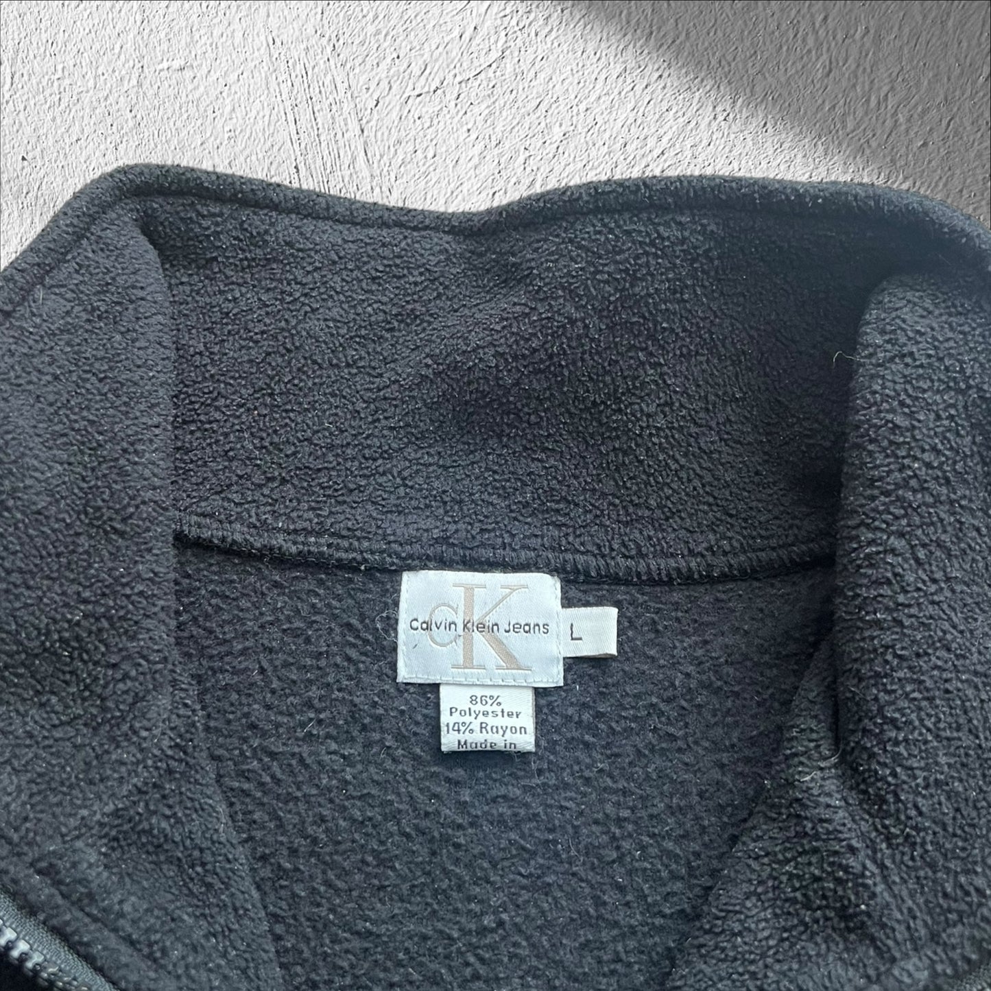 Vintage 90s Calvin Klein Jeans Quarter Zip Pullover – Size Large