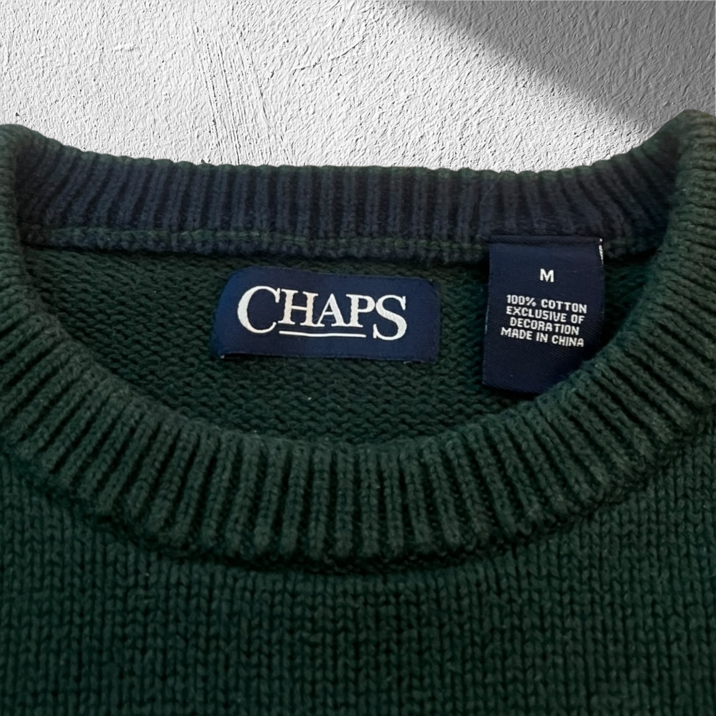 Vintage Chaps Ralph Lauren Green Knit Sweater – Medium