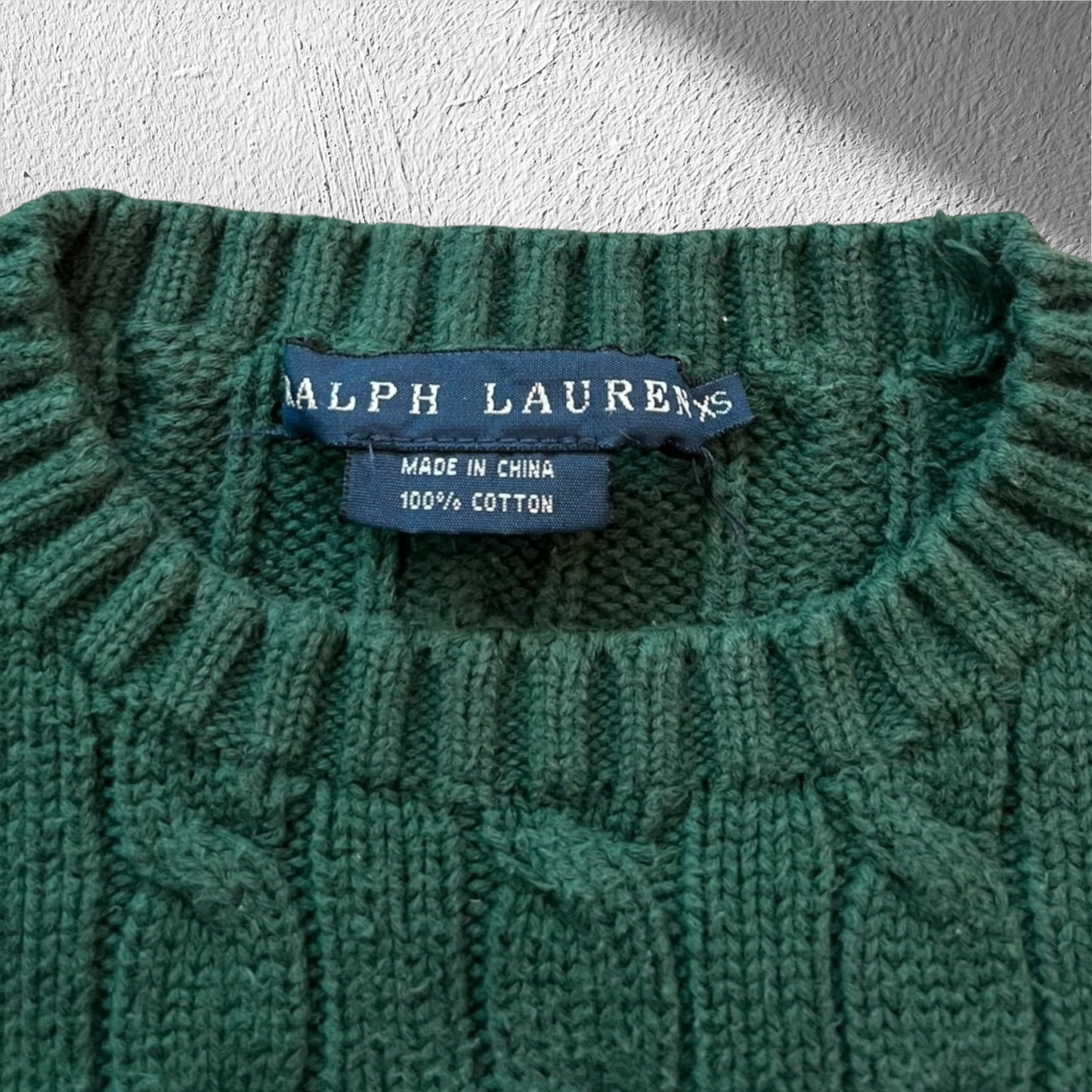 Polo Ralph Lauren Cable Knit Sweater Green XS