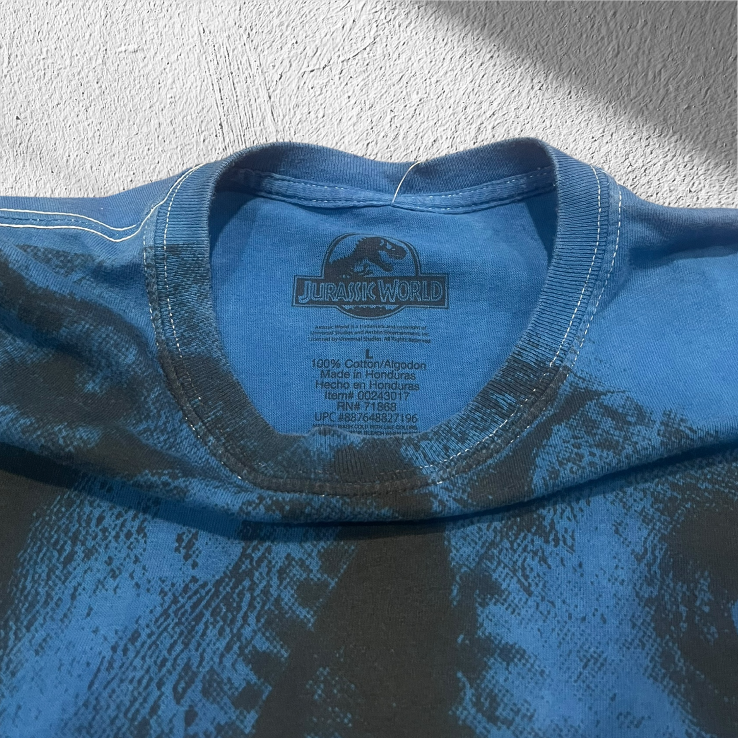 Jurassic Park Tie Dye All Over Print Graphic Shirt – Large
