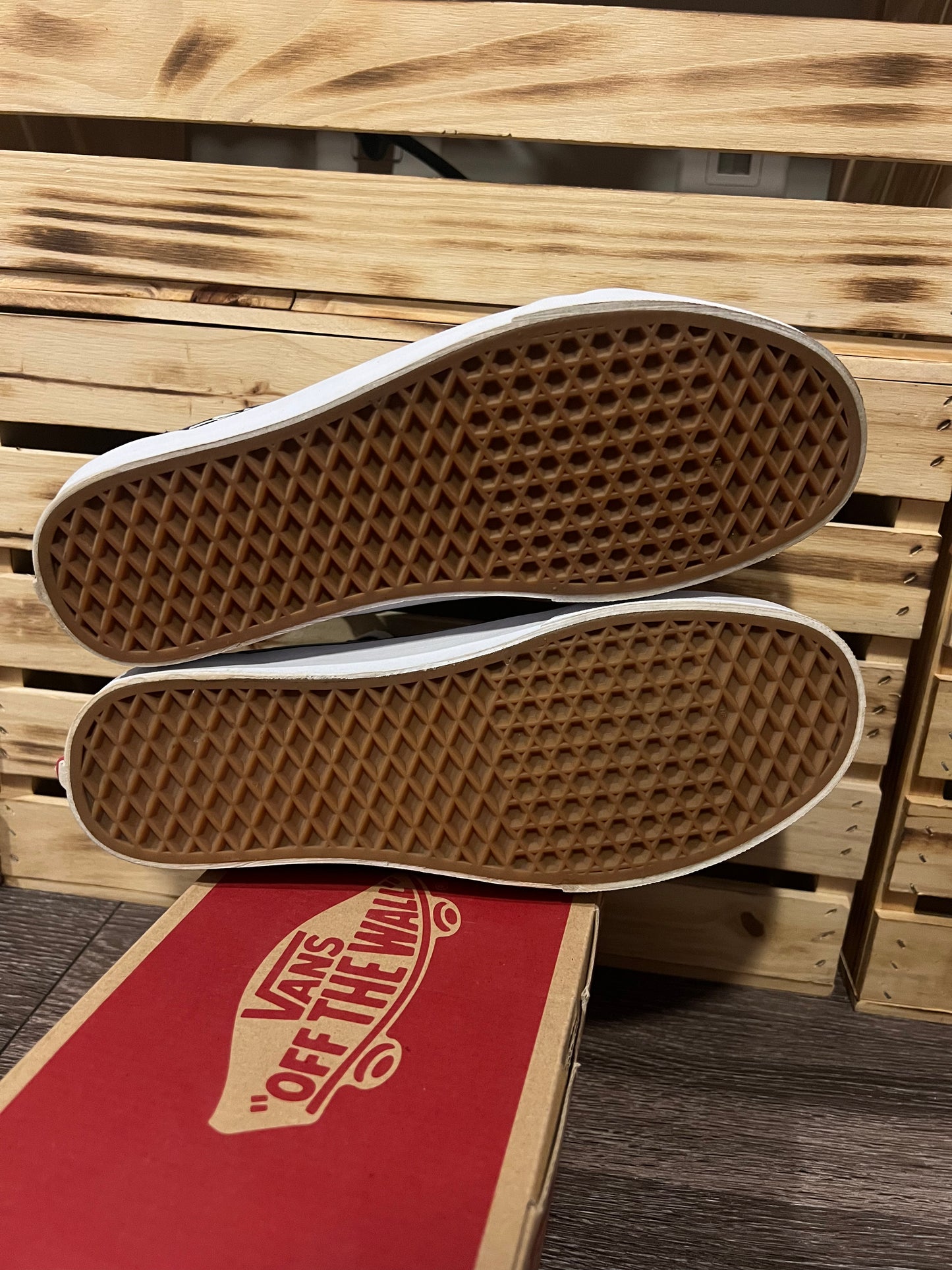 Vans Old Skool Checker Flame — Navy Blue | Size 11