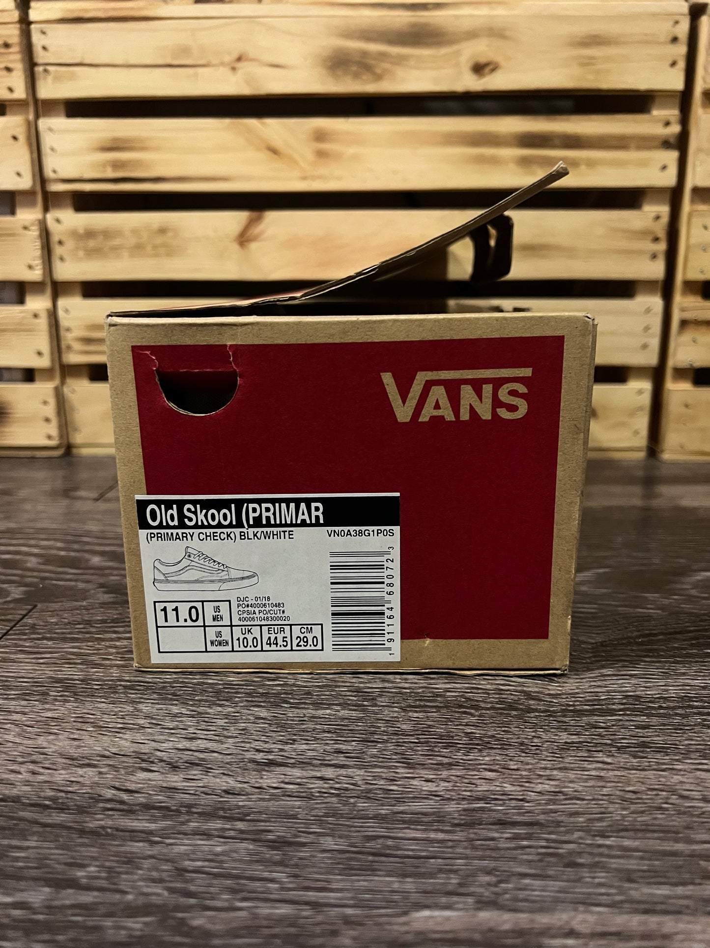 Vans Old Skool Black Checkered Print Sneakers Size 11