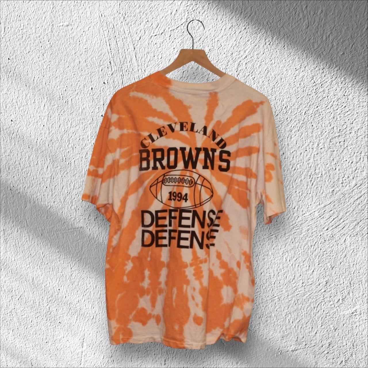 Vintage 1994 Cleveland Browns Tie-Dye Defense Football Shirt XL