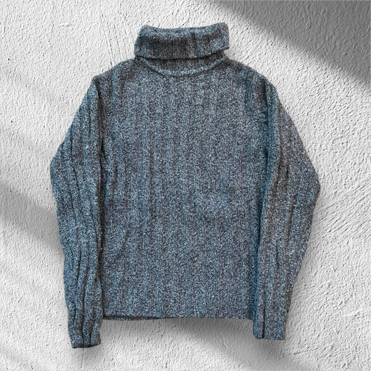 LL Bean Women’s Turtleneck Pullover Silk/Cotton Blend – Small, Gray