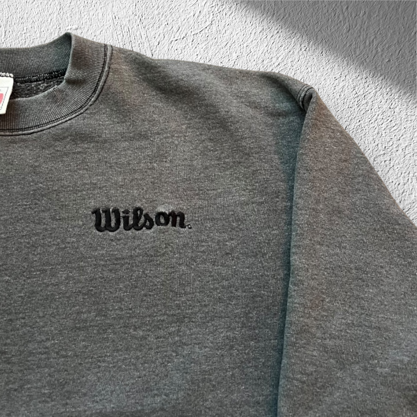 Vintage Wilson Black & Grey Crewneck Sweatshirt – Large (Made in USA)