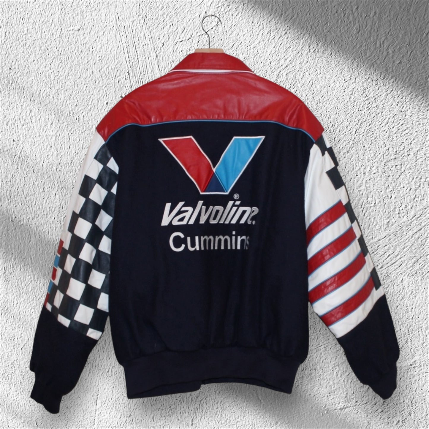 2000s Vintage NASCAR Valvoline Mark Martin Leather Jacket Mark Martin