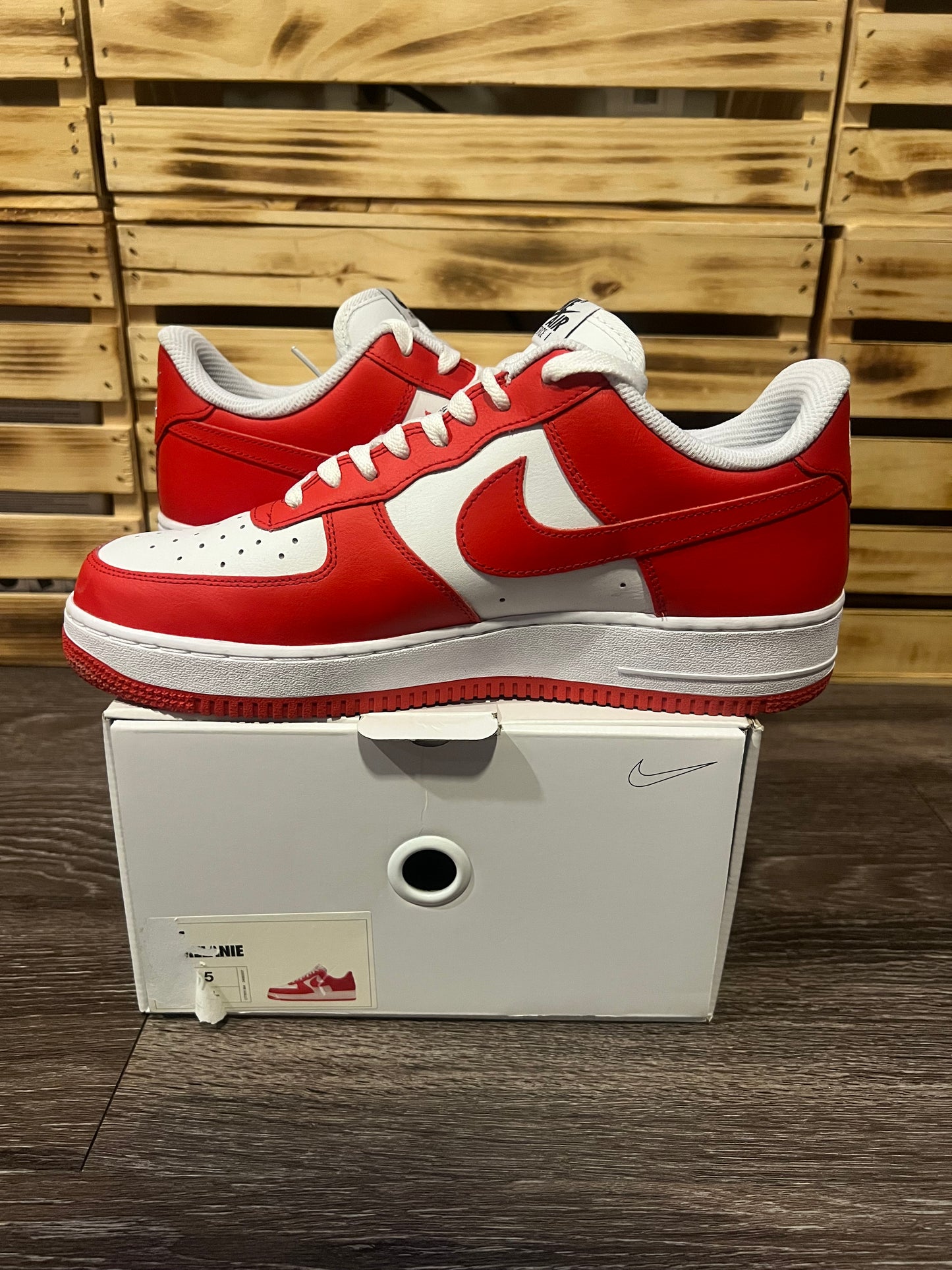 Nike Air Force 1 Low By You Red White Size 11