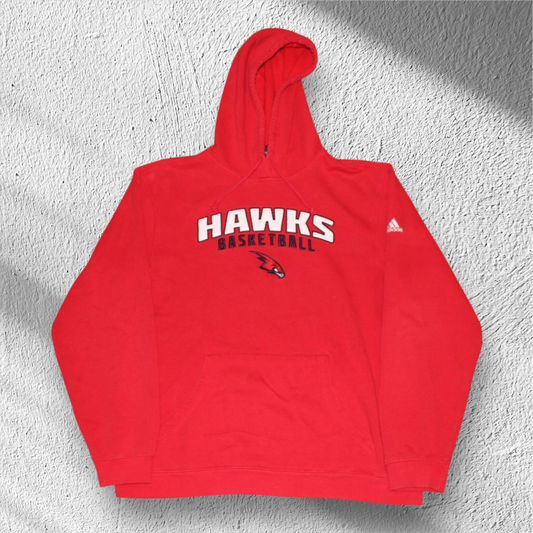 Vintage Y2K Atlanta Hawks Basketball Hoodie by Adidas – Large