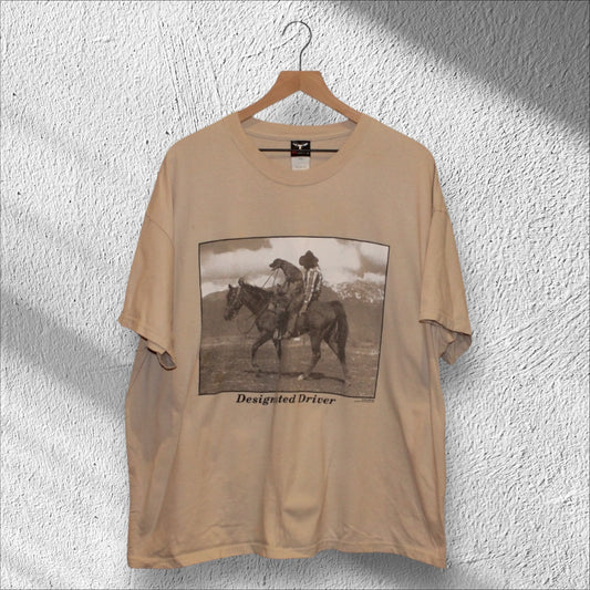 Vintage 90s Cowboy Designated Driver Shirt 2XL
