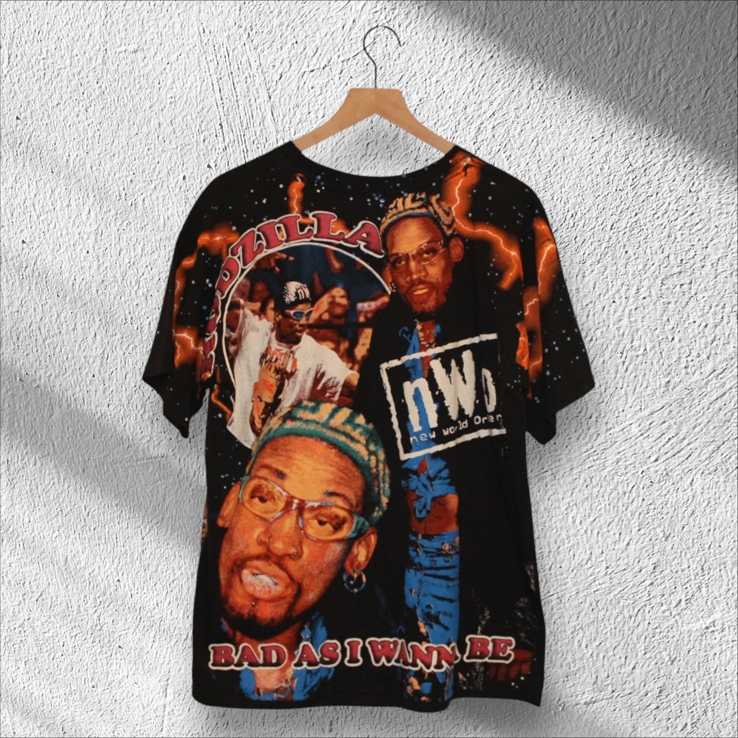 Dennis Rodman Bad As I Wanna Be All Over Print Shirt Large