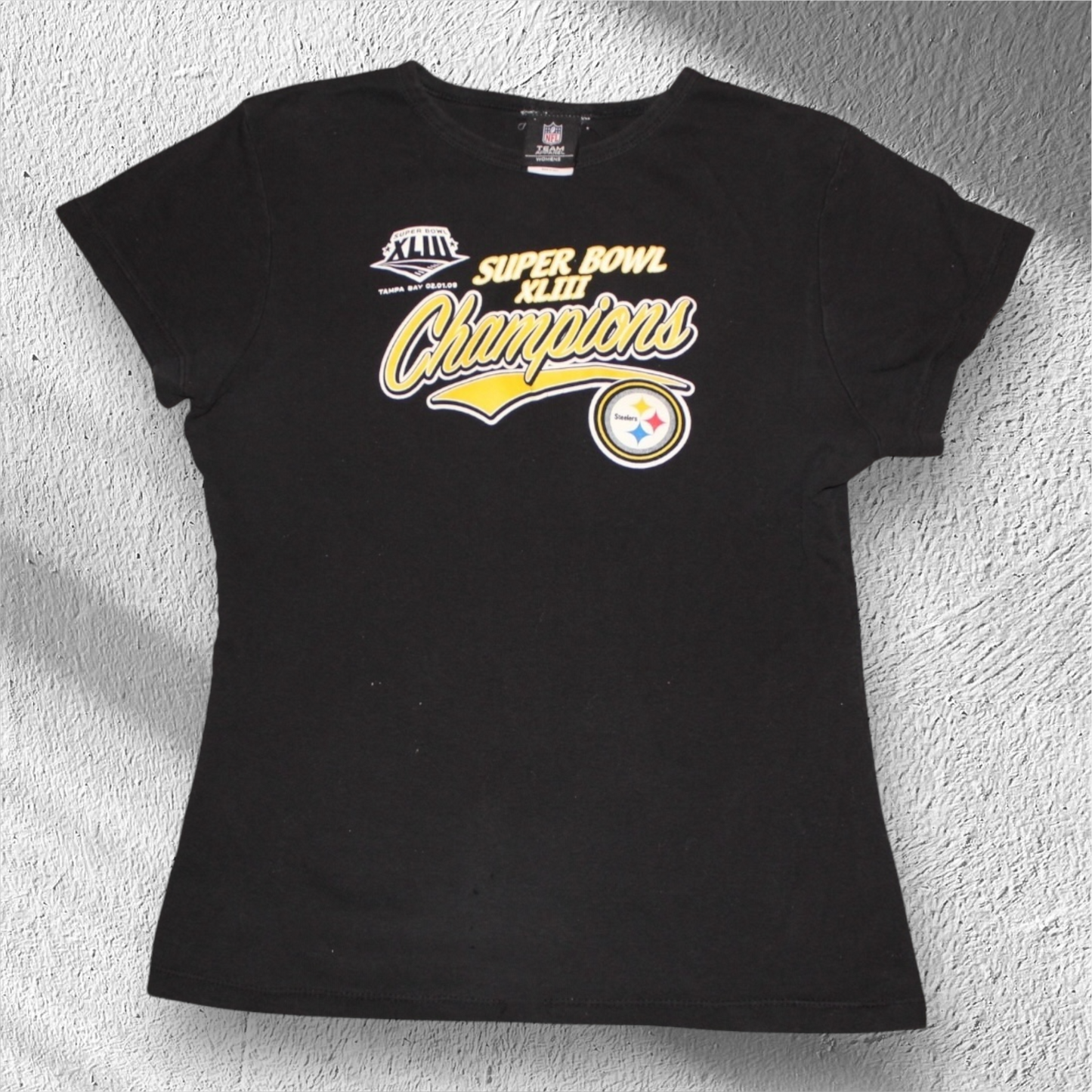 Vintage Pittsburgh Steelers Super Bowl XLIII Women’s T-Shirt – XL