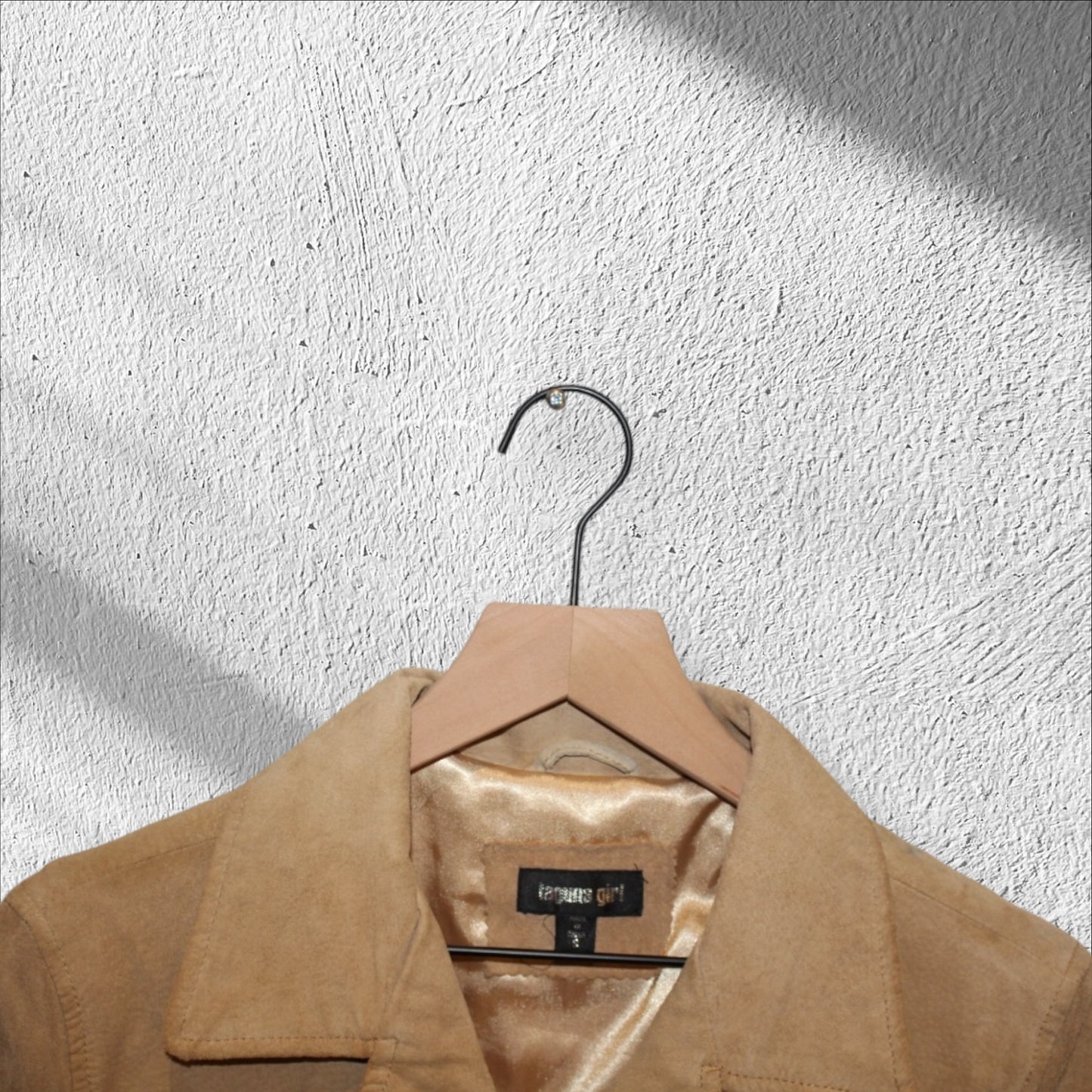 Laguna Girl Brown Leather Suede Cargo Jacket Women’s Small