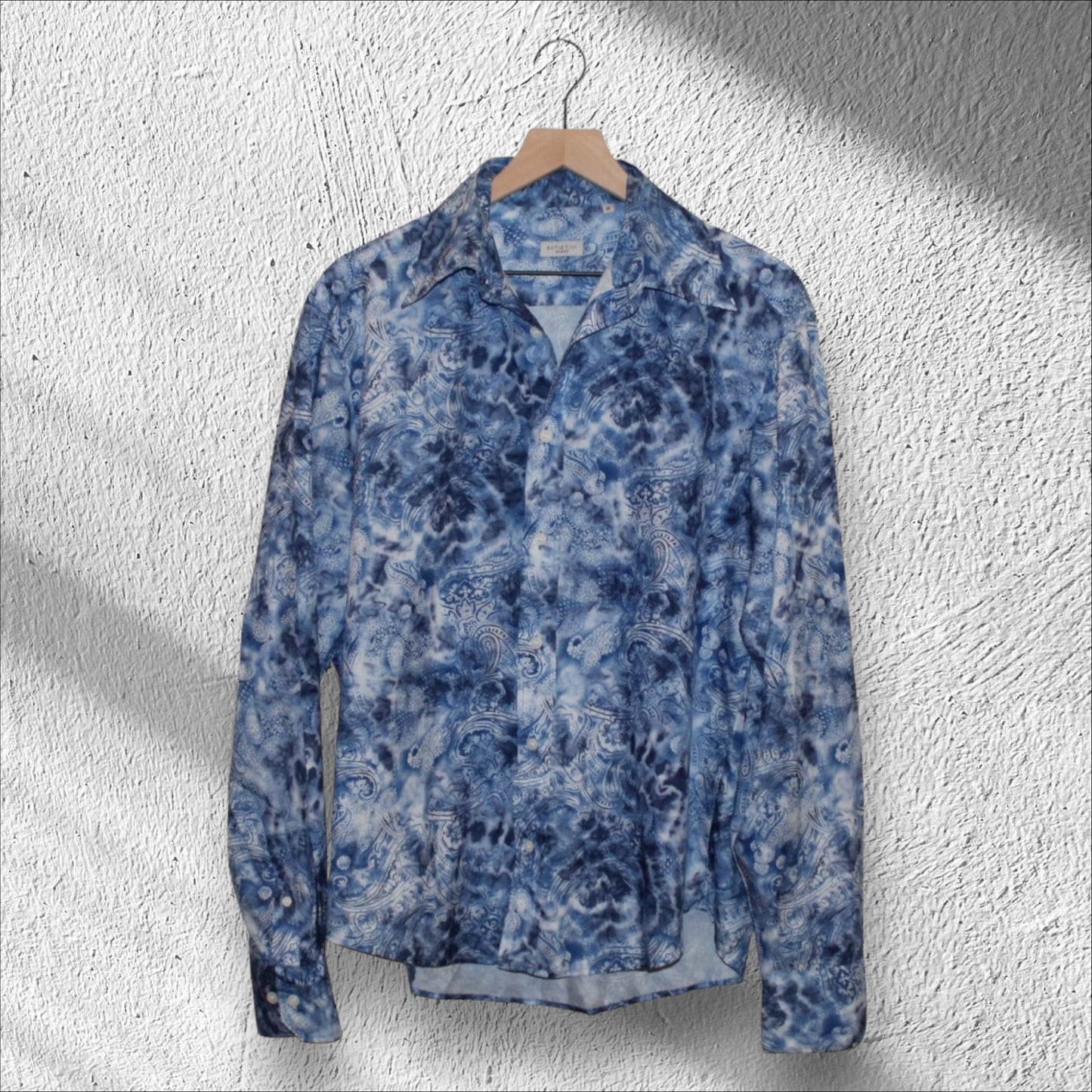 Batistini Silk Paisley Floral Button-Up Dress Shirt