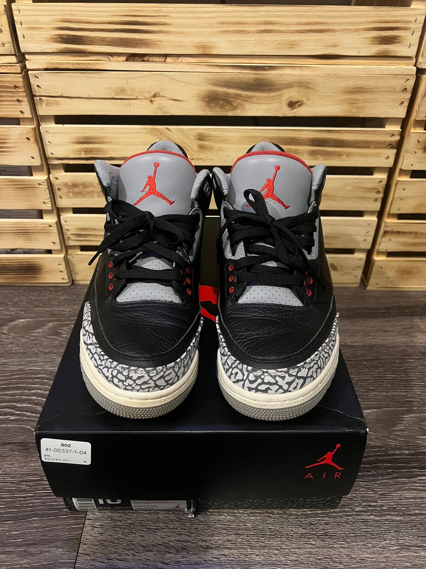 Air Jordan 3 Retro Black Cement Size 10.5
