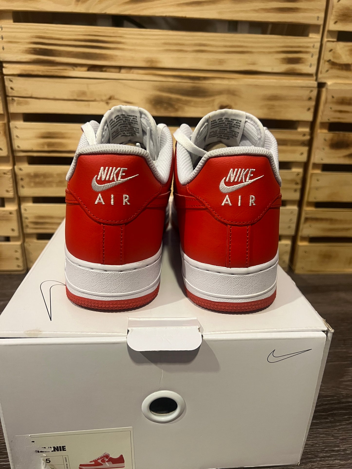 Nike Air Force 1 Low By You Red White Size 11