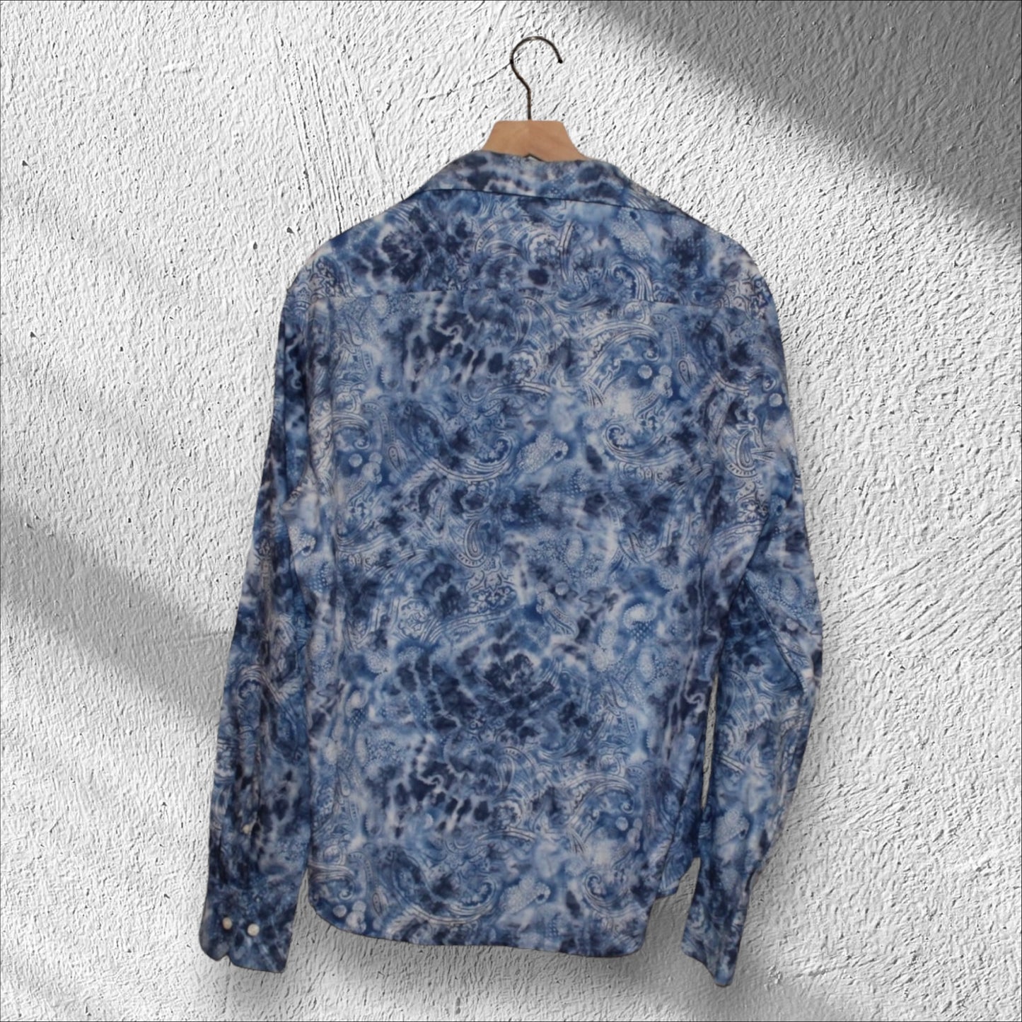 Batistini Silk Paisley Floral Button-Up Dress Shirt