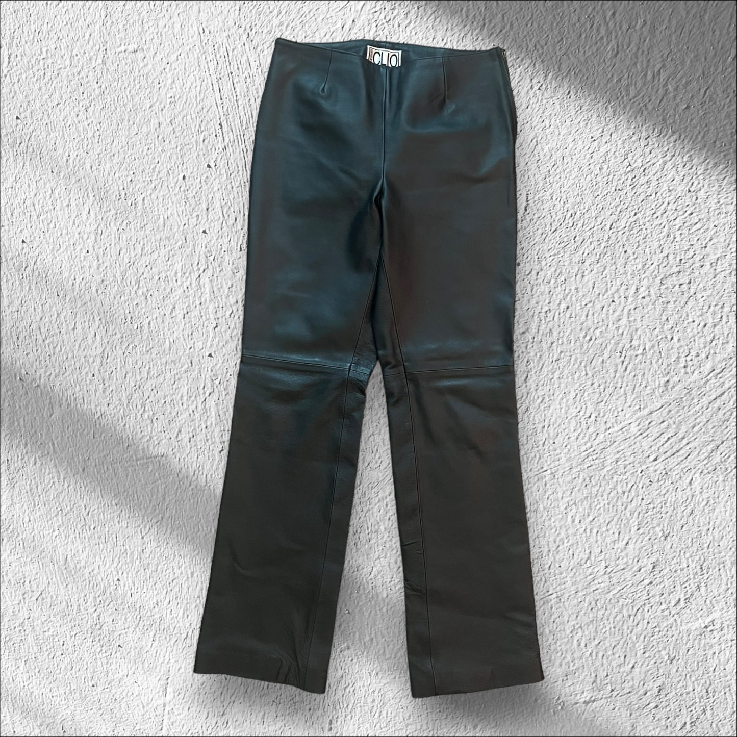 Vintage Clio Women’s Leather Pants – Black – Size 4