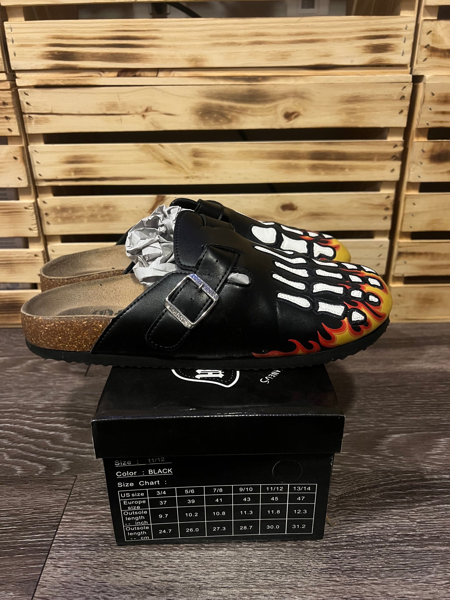 Octavious Marks Beaux en Flammes Clogs Size 11/12