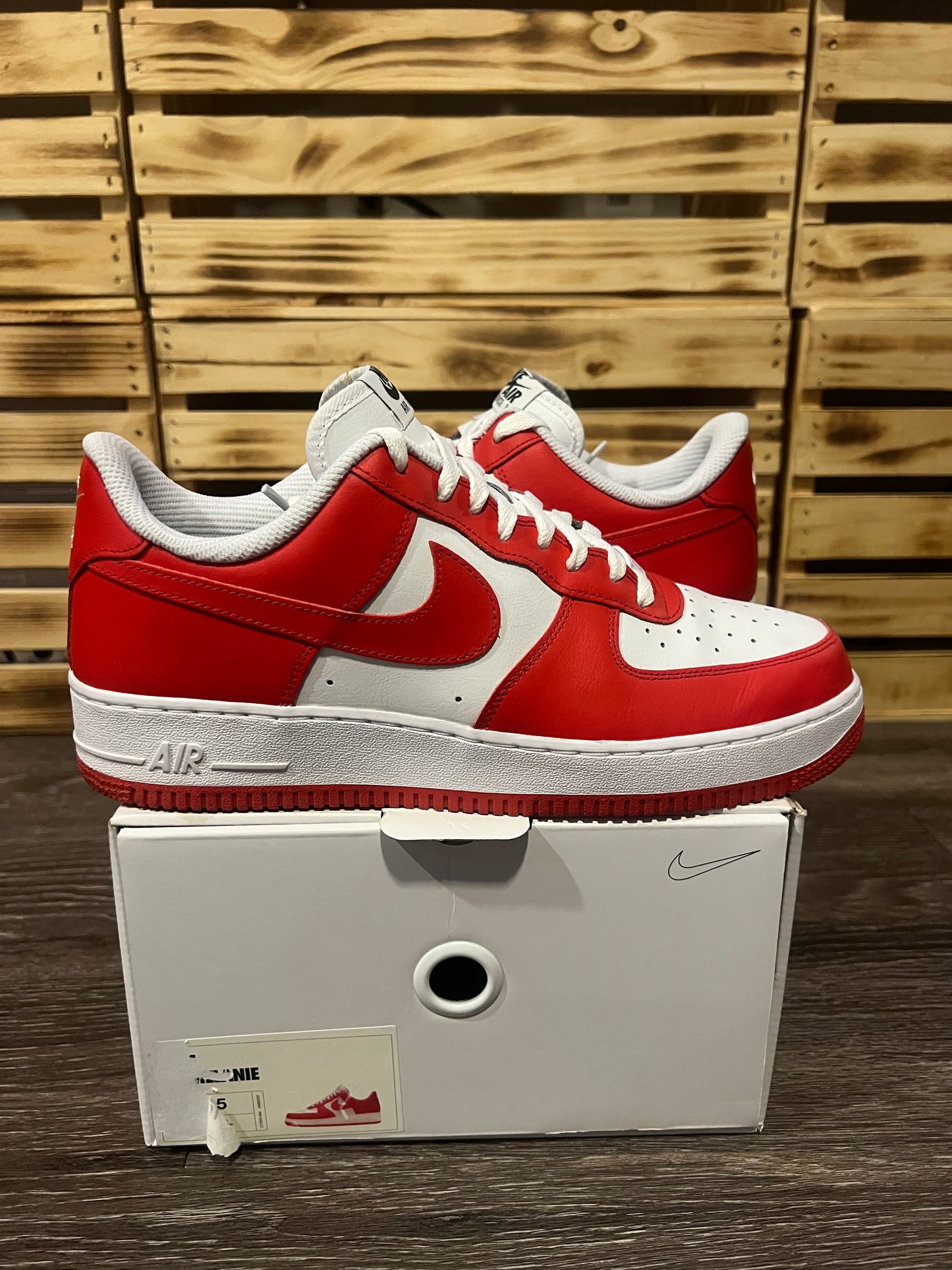 Nike Air Force 1 Low By You Red White Size 11
