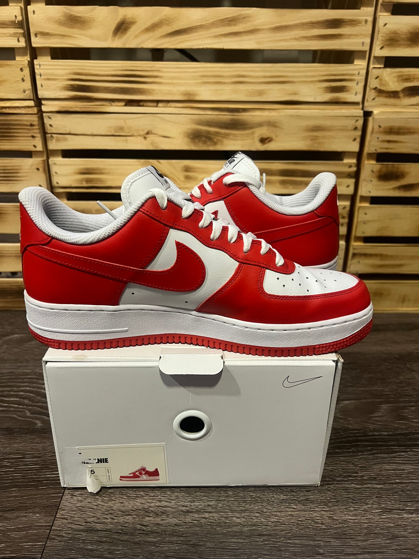Nike Air Force 1 Low By You Red White Size 11