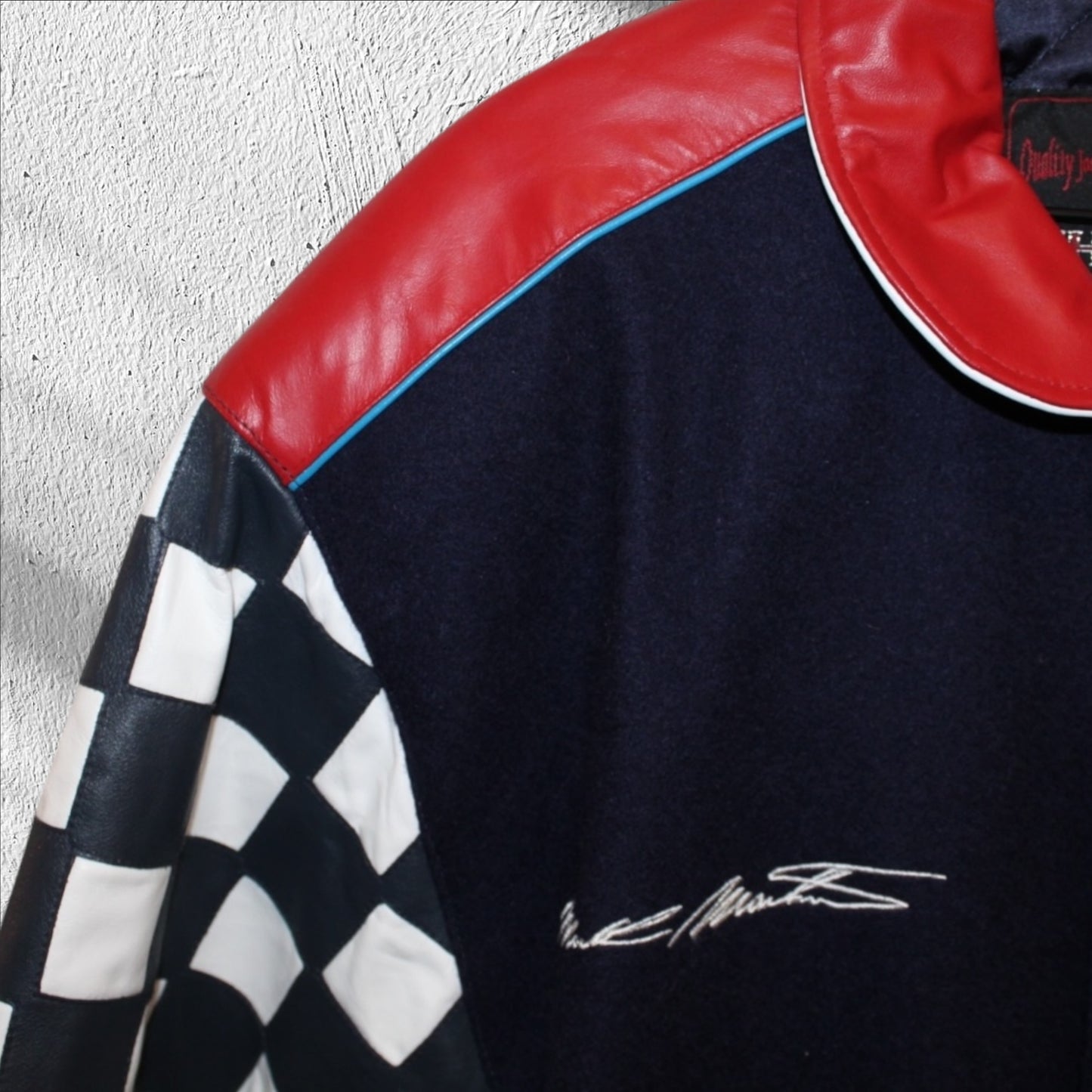 2000s Vintage NASCAR Valvoline Mark Martin Leather Jacket Mark Martin