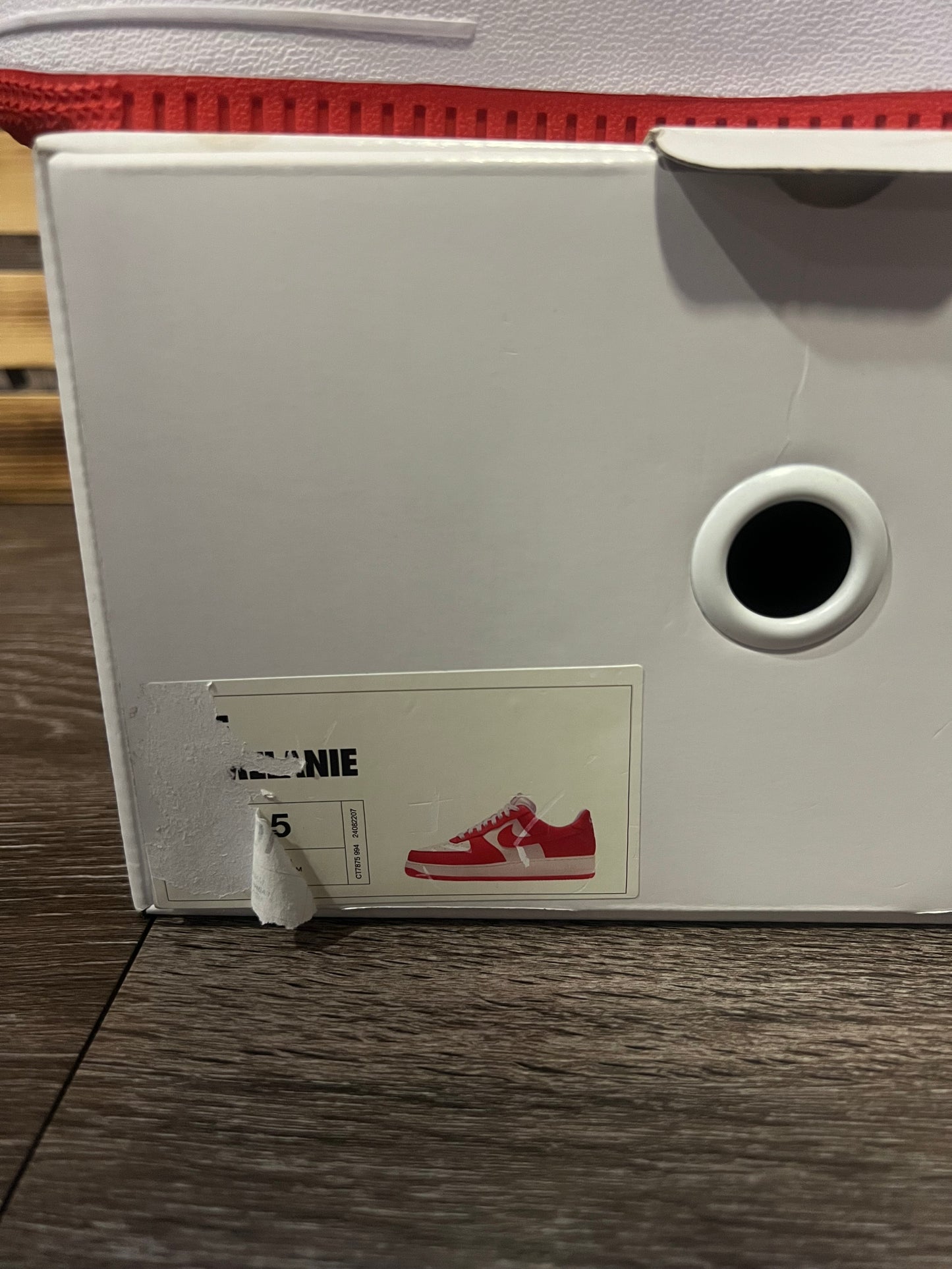 Nike Air Force 1 Low By You Red White Size 11