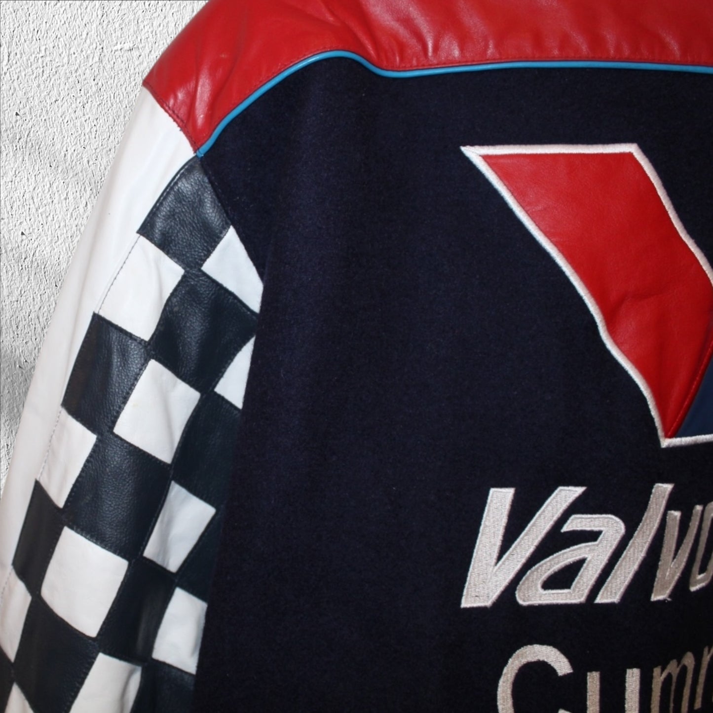 2000s Vintage NASCAR Valvoline Mark Martin Leather Jacket Mark Martin