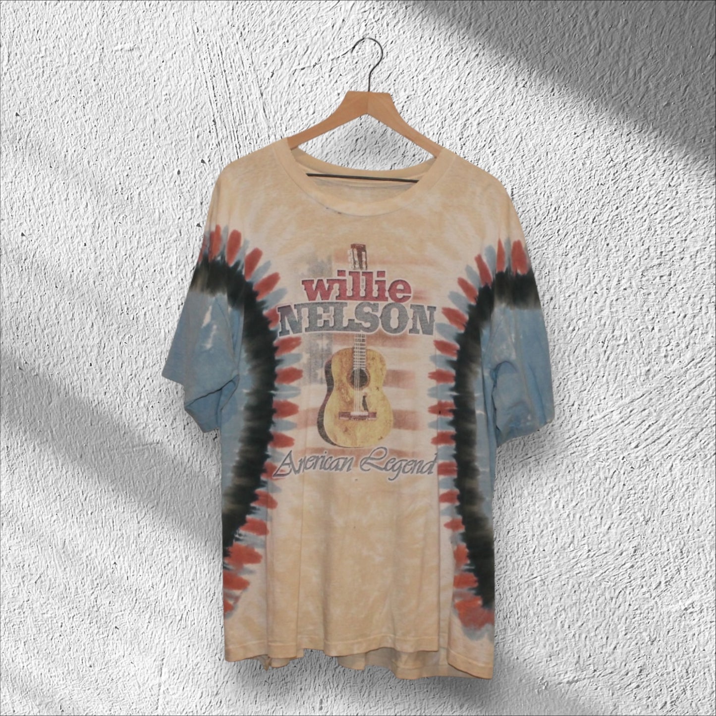 Vintage Willie Nelson American Legend Liquid Blue Tie-Dye T-Shirt – XL