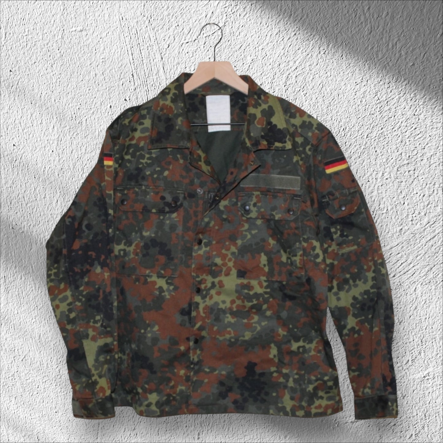 Vintage German Bundeswehr Flecktarn Camo Jacket Large