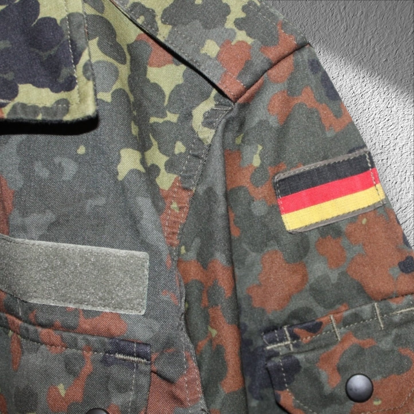 Vintage German Bundeswehr Flecktarn Camo Jacket Large