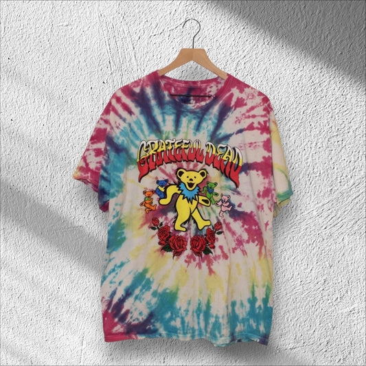 Grateful Dead Tie Dye Dancing Bears Shirt XL