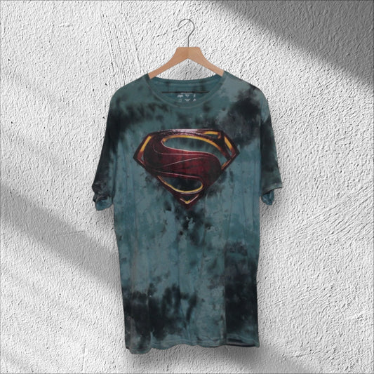 Superman Tie-Dye Shirt Justice League DC Comics XL