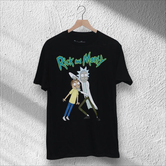 Rick & Morty Rick Holding Morty Eyes Open Shirt Large
