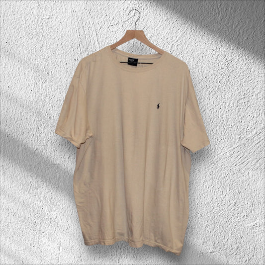 Polo Ralph Lauren Vintage Tan Cream T Shirt 2XL