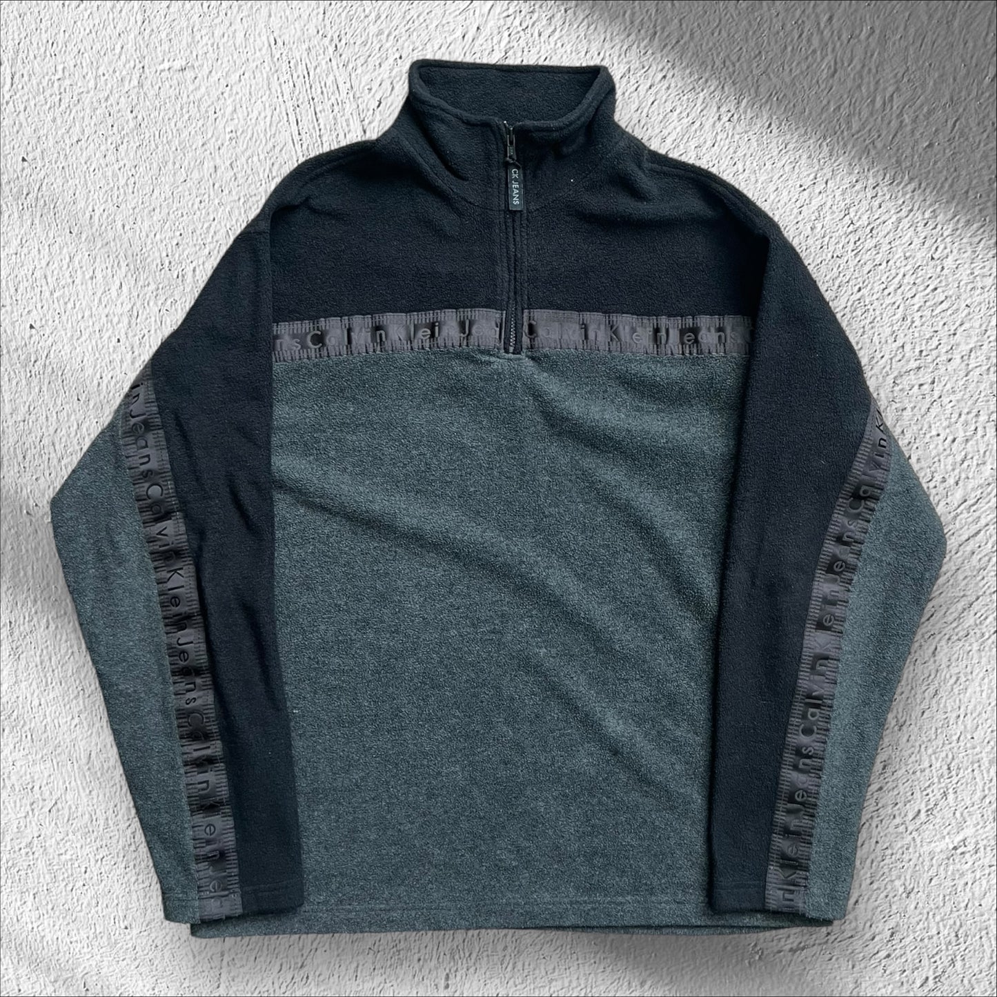 Vintage 90s Calvin Klein Jeans Quarter Zip Pullover – Size Large