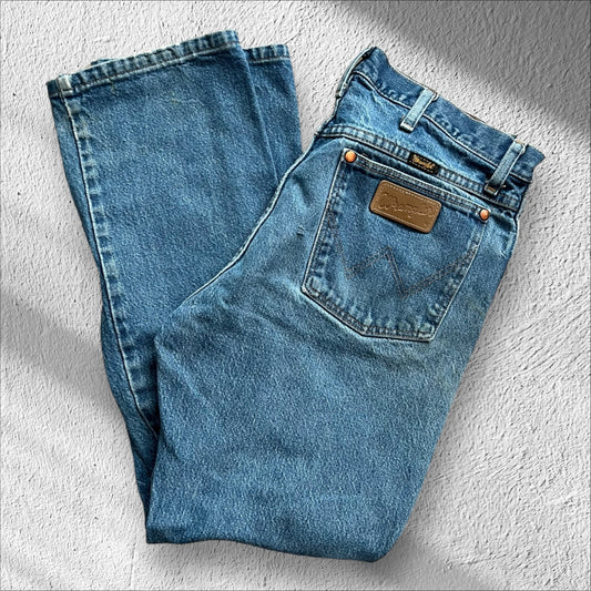 Vintage 90s Wrangler Cowboy Cut Original Denim Blue Jeans – 13MWZ - Size 32x29