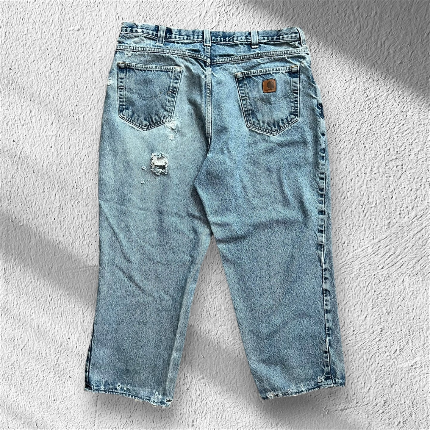 Vintage Carhartt Relaxed Fit Denim Blue Jeans – Size 36x28