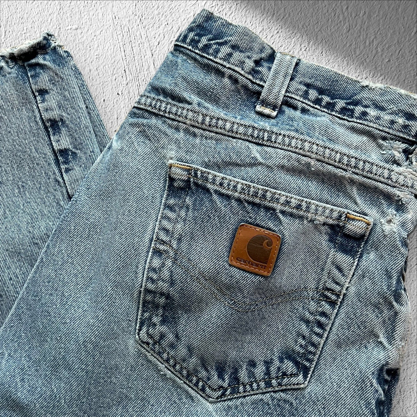 Vintage Carhartt Relaxed Fit Denim Blue Jeans – Size 36x28