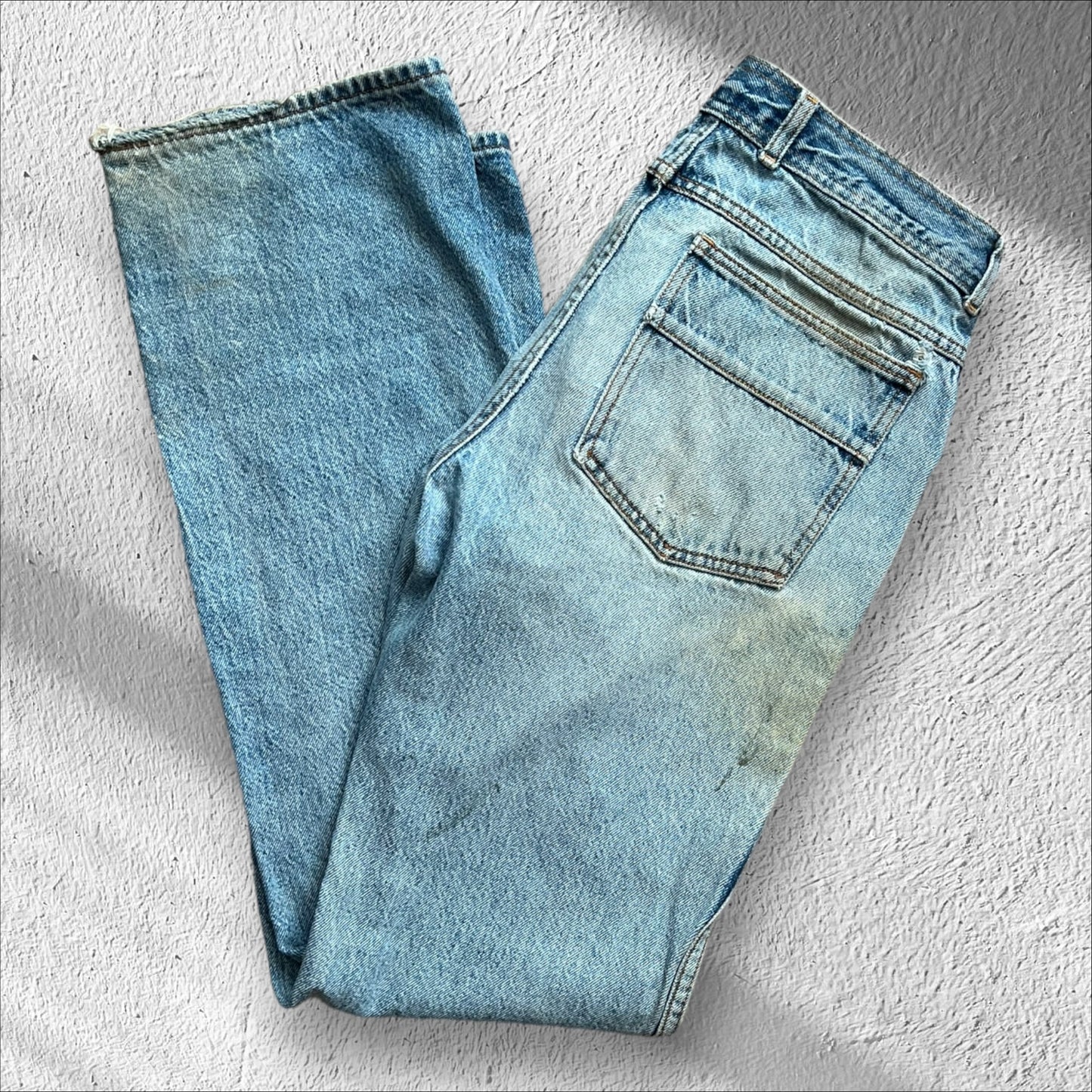 Vintage 80s Power Blues Straight Leg Denim Jeans – Size 31x32