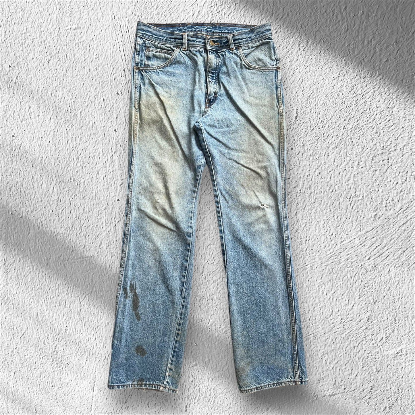 Vintage 80s Power Blues Straight Leg Denim Jeans – Size 31x32
