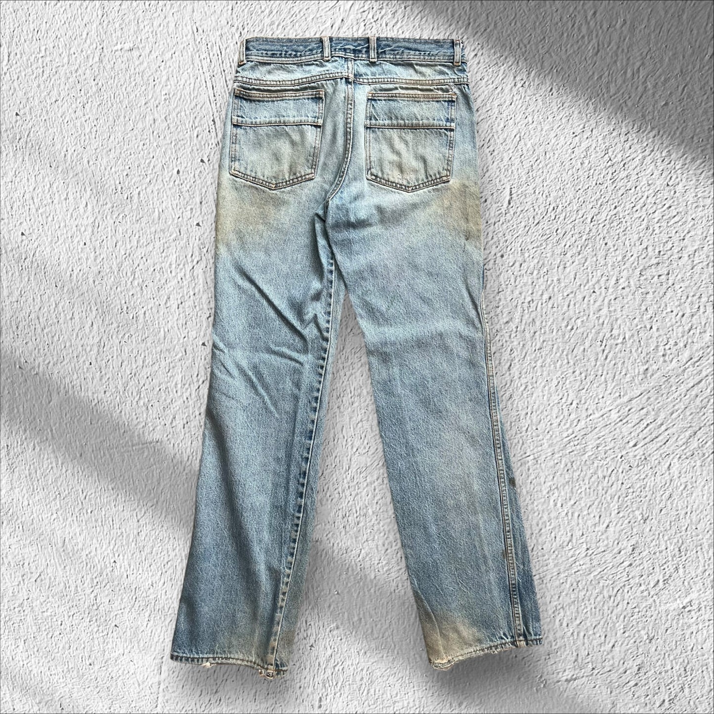 Vintage 80s Power Blues Straight Leg Denim Jeans – Size 31x32