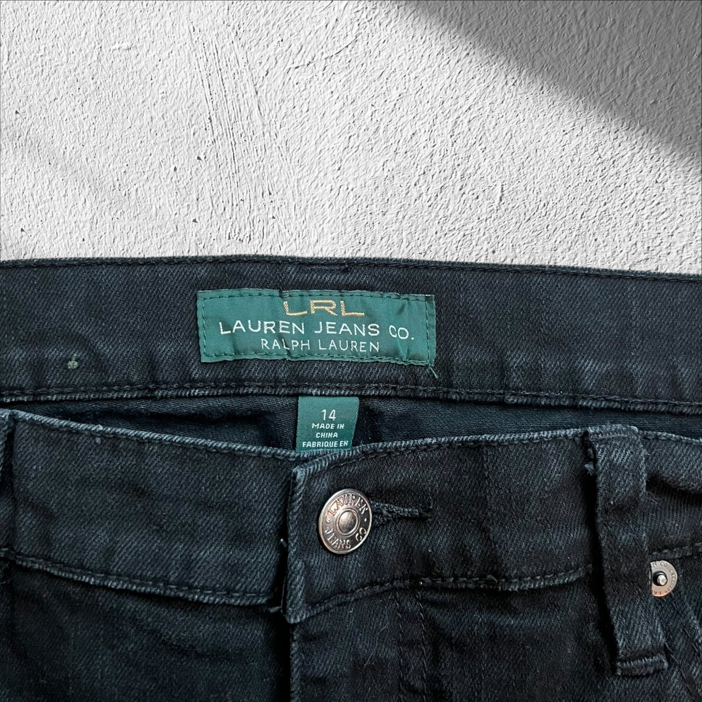 Lauren Ralph Lauren Co Black Relaxed Jeans – Size 14